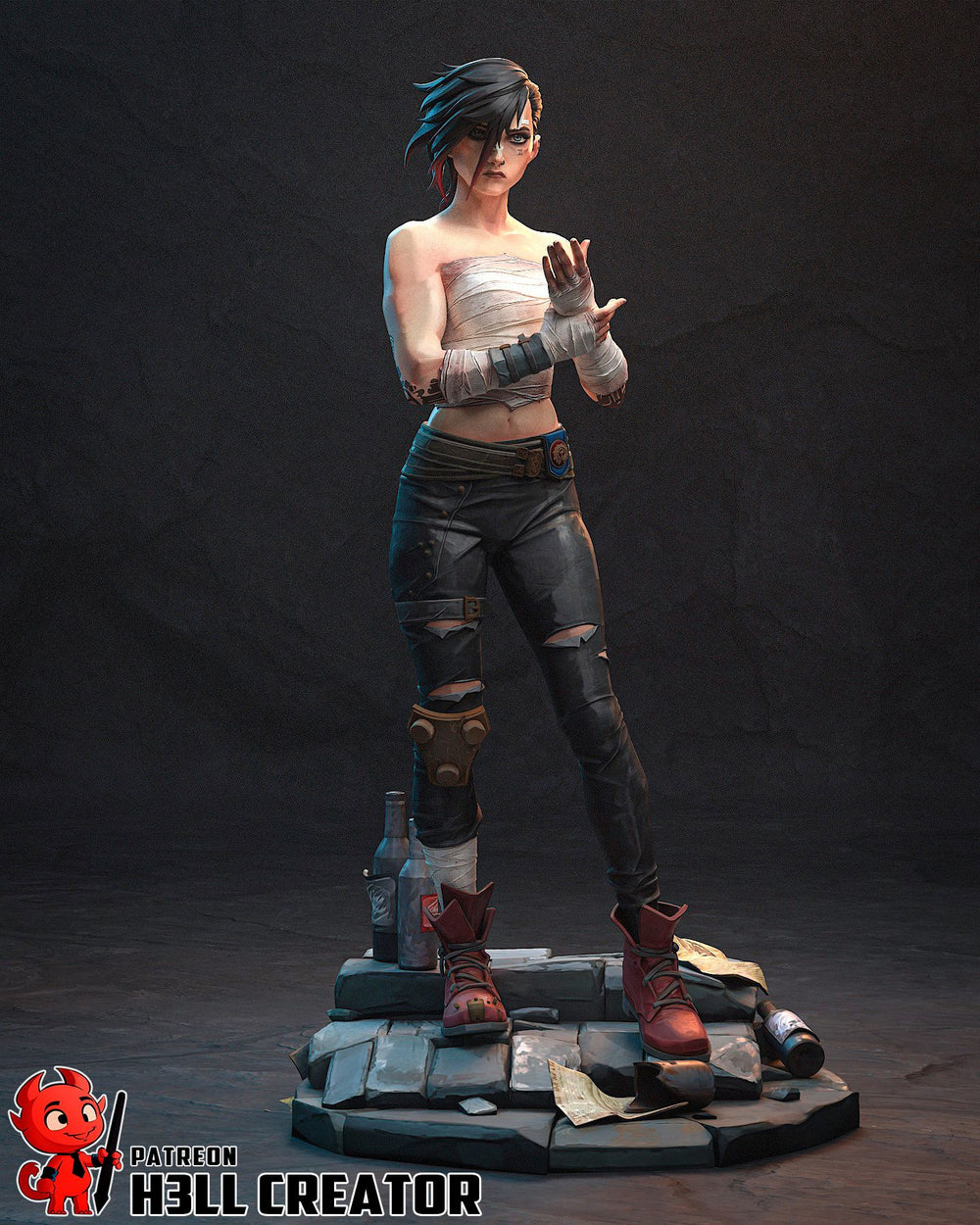 Vi — league of legends — Statue by H3llcreator
