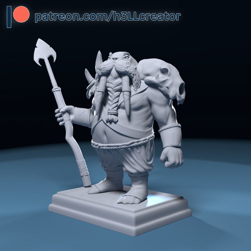 Walrus spear — creature-design — Statue by H3llcreator