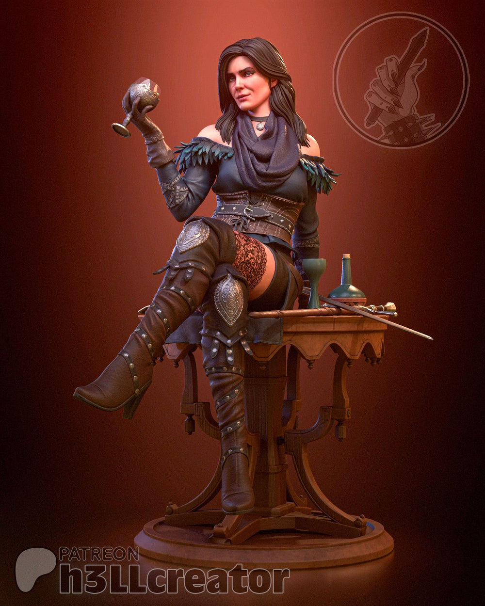 Yennefer — the witcher — Statue by H3llcreator