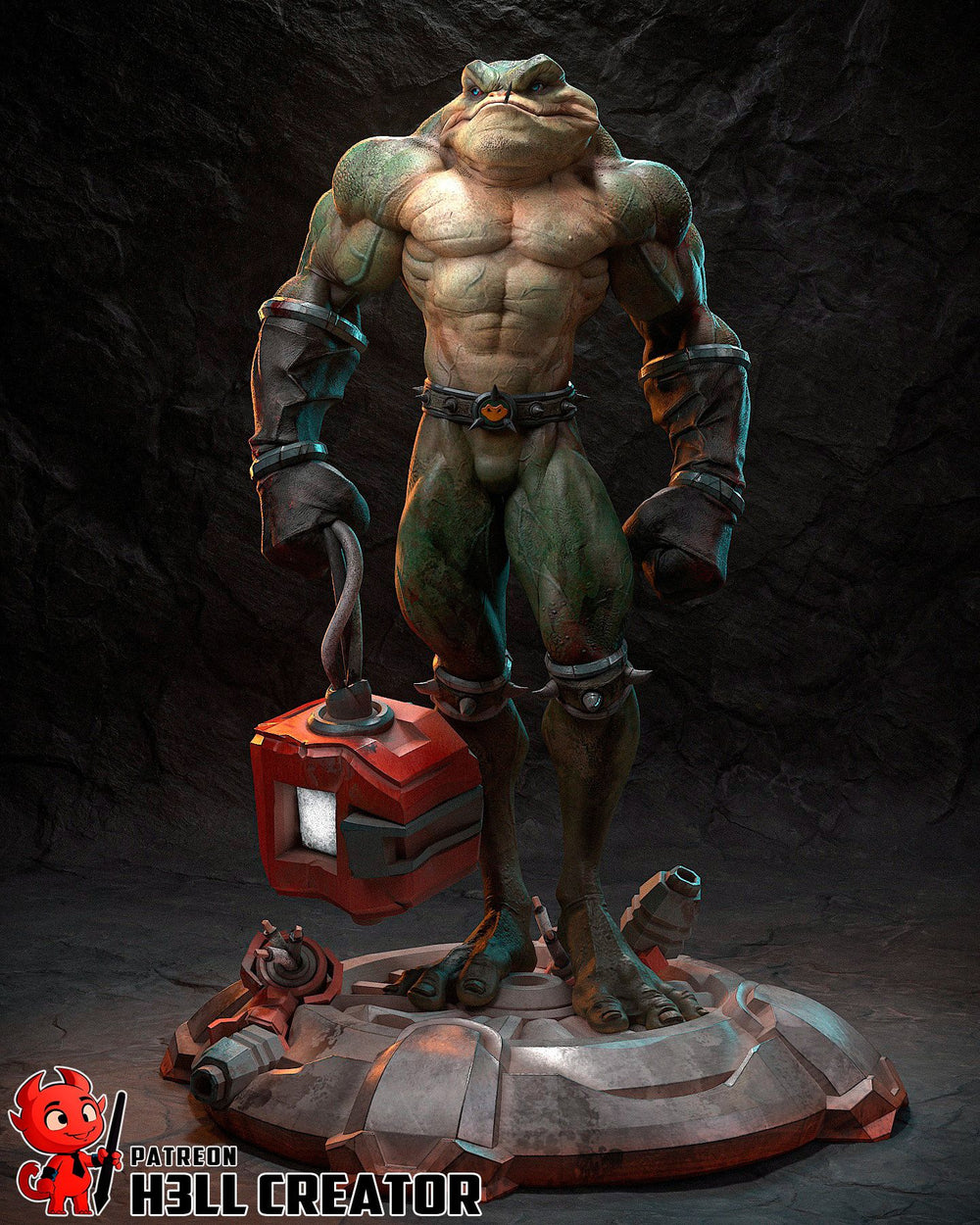 Zitz — battletoads — Statue by H3llcreator