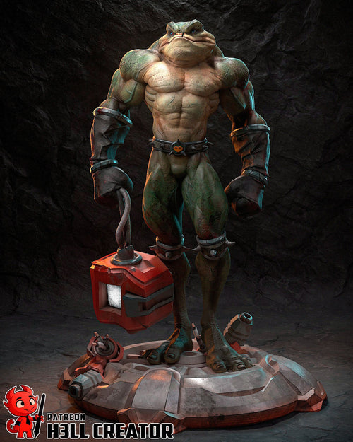 Zitz — battletoads — Statue by H3llcreator
