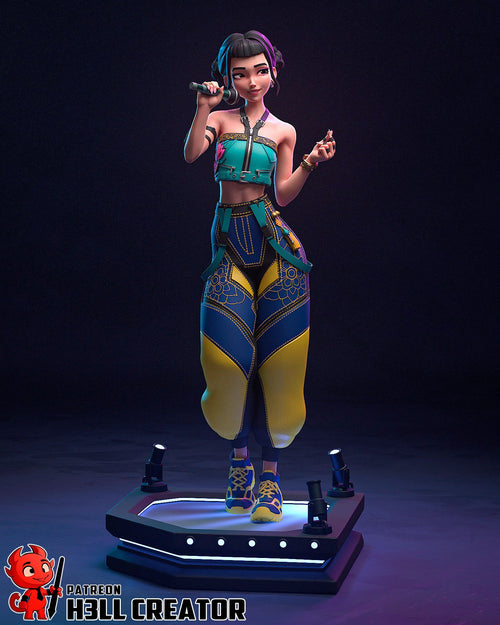 Zoey — kpop demon hunter — Statue by H3llcreator